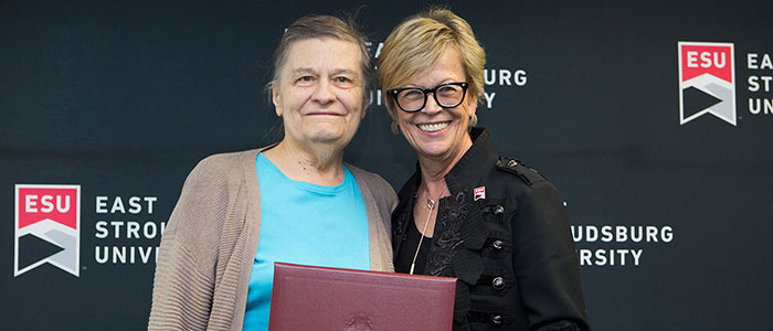 Wendy Smith poses with Dr. Marcia Welsh