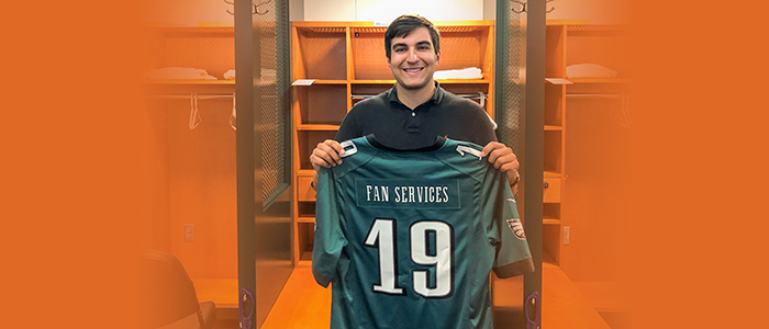 ESU Insider Sport Management Major Interns with Philadelphia Eagles