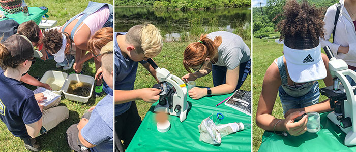 Elementary School students participate in Science Sunday at the Delaware Water Gap National Recreation Area.