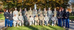 picture of ROTC cadets on veterans day celebration