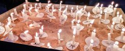 candles in the sand