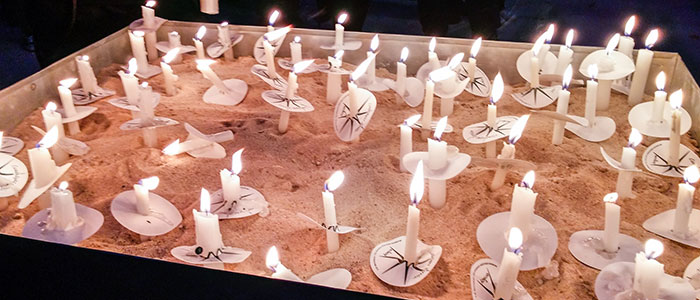 candles in the sand
