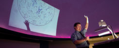 Dr. David Buckley at the ESU McMunn Planetarium doing a presentation