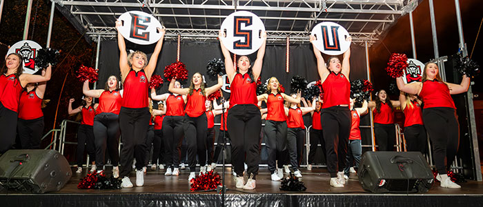 ESU Homecoming Bonfire Pep Rally