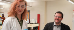 student Luna Mumma and Dr gregory boyce